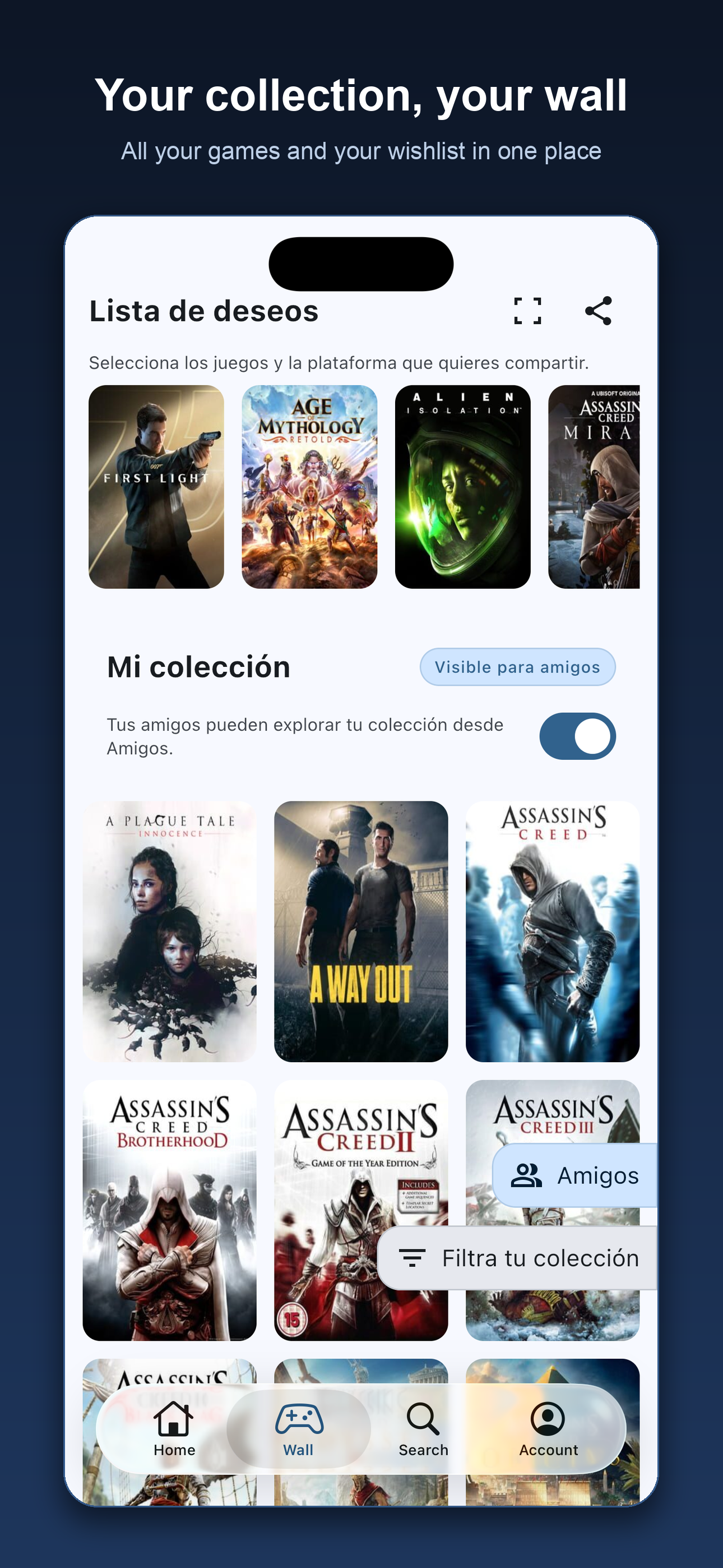 Game Wall: game collection screenshot 2