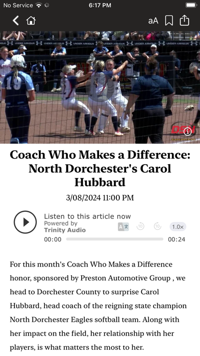 Delmarva Sports Network Screenshot