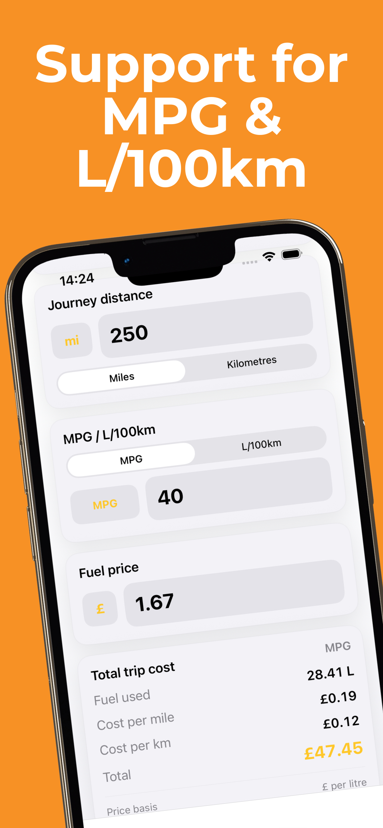 Fuel Cost Calc screenshot 3