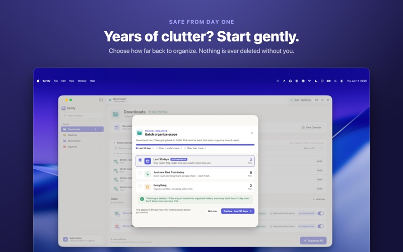 Sortify Smart Folder Organizer screenshot