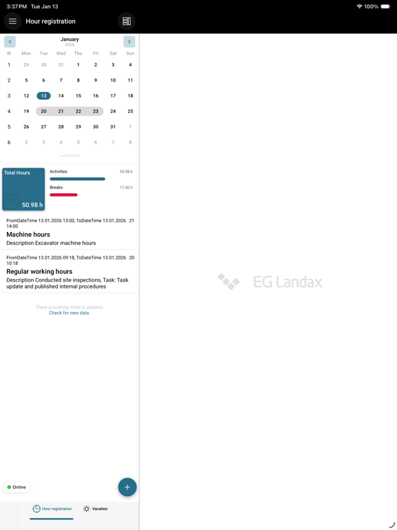 Landax iPad screenshot