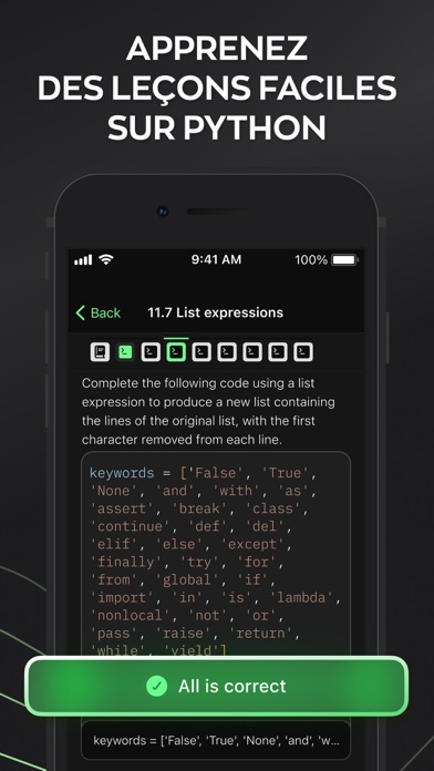 Screenshot #1 pour Codage en Python: Programation