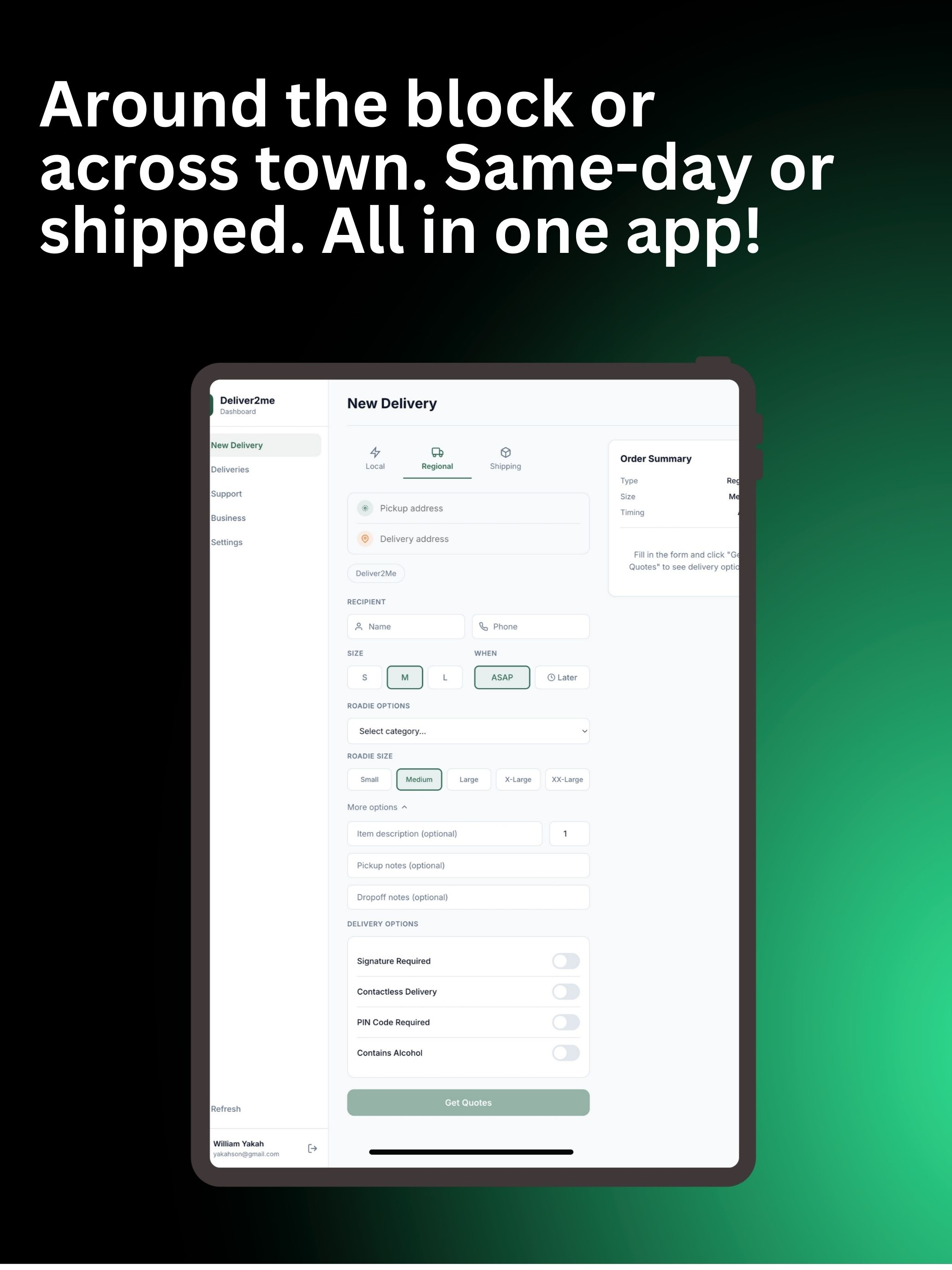 Deliver2me - Local Delivery