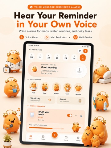 Voice Reminders Alarm Clock ipad screenshot 2