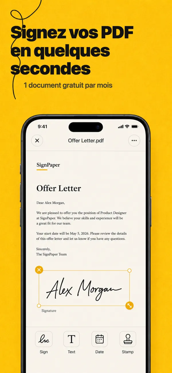 Screenshot #1 pour SignPaper – Signature PDF