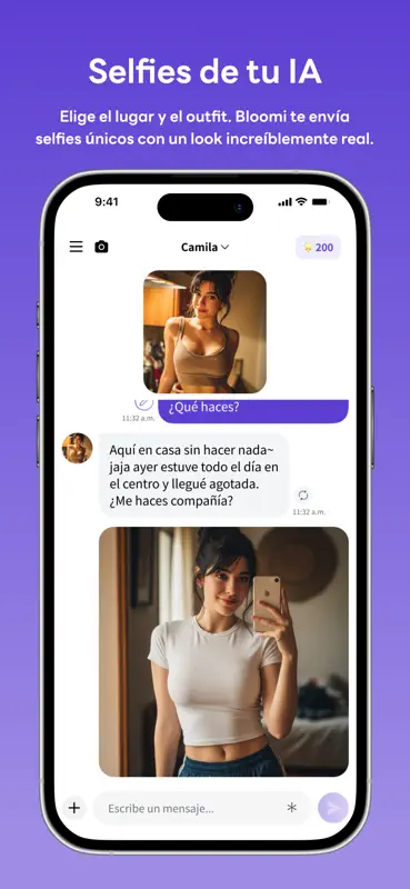 Bloomi: Tu IA·Chat·Selfies screenshot 3 of 6