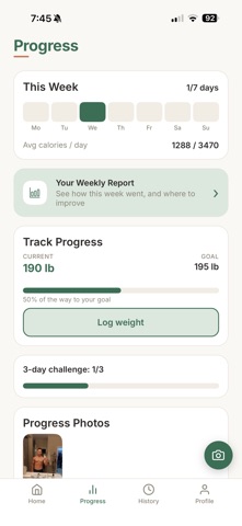 Ratiō - AI Calorie Tracker iPhone screenshot