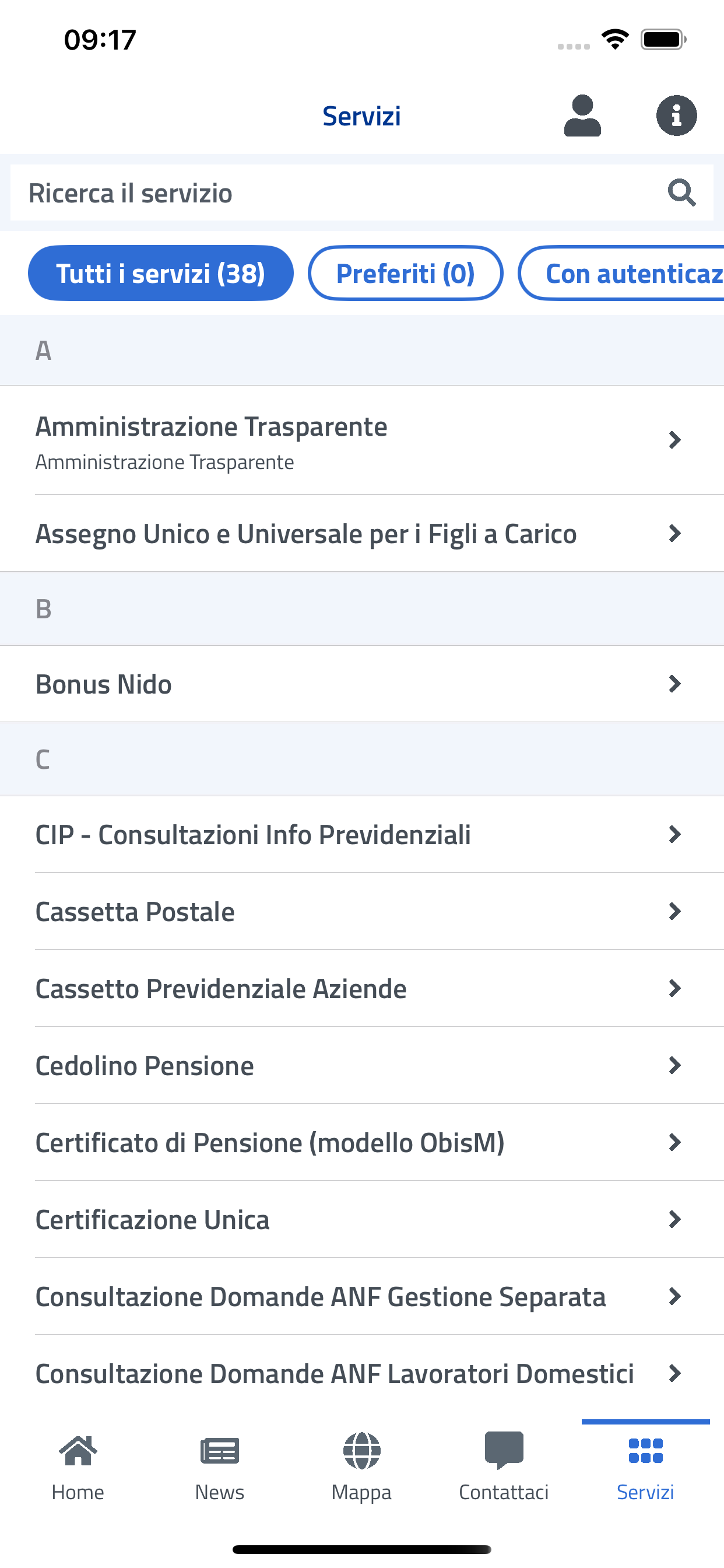 INPS mobile
