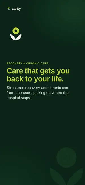Zarity:Recovery & Chronic Care screenshot 1