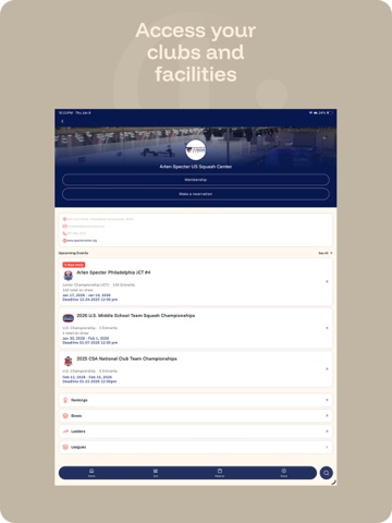 Club Locker iPad screenshot