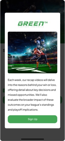 Green Fantasy Football iPhone screenshot