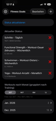 FitnessGoals screenshot