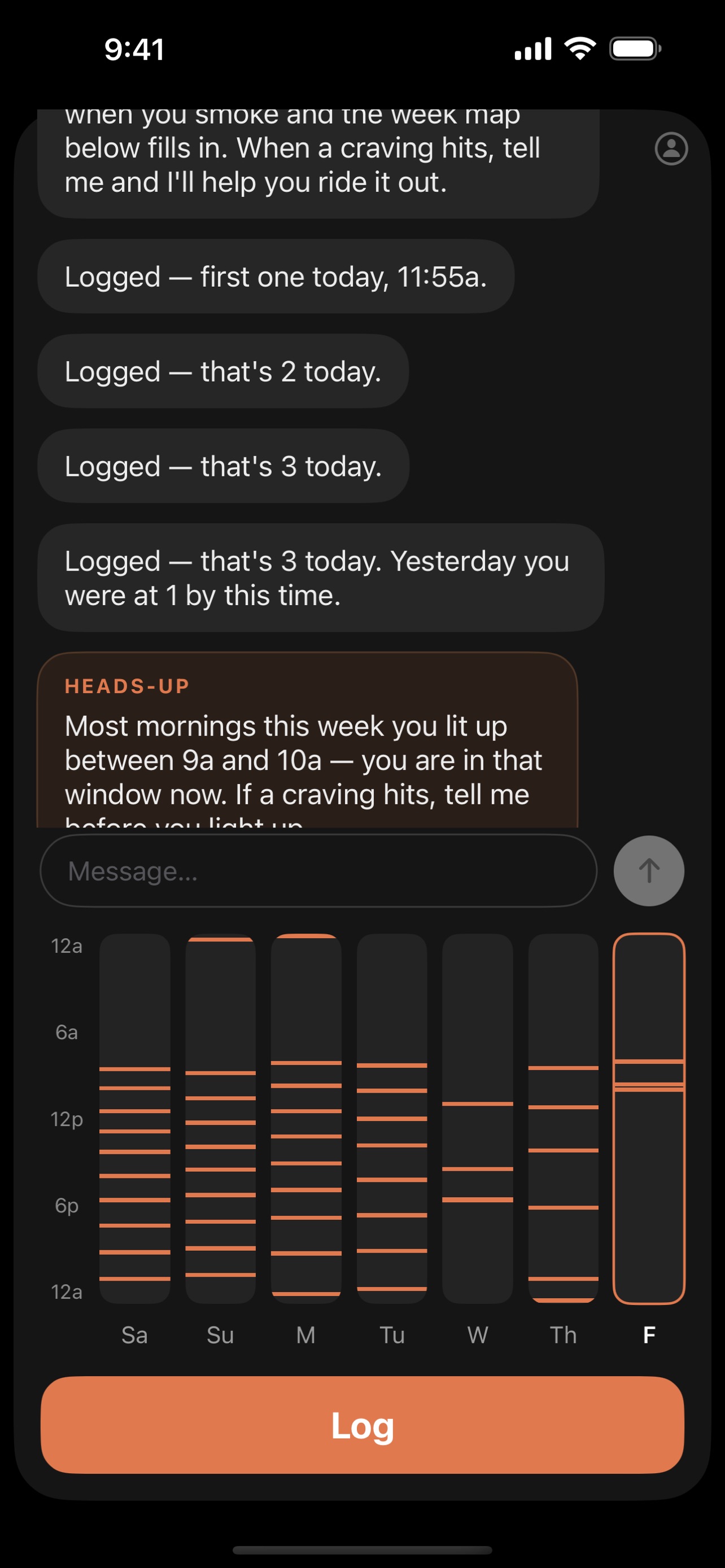 Screenshot 1 of CigTracker