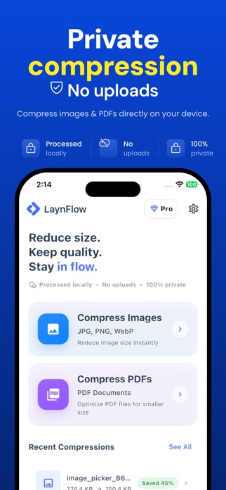 LaynFlow: PDF Image Compressor Screenshot 1 of 4