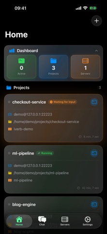 iVerb: AI Agent Terminal Screenshot 1 of 6