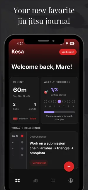 Kesa: BJJ & Jiu Jitsu Tracker screenshot 2