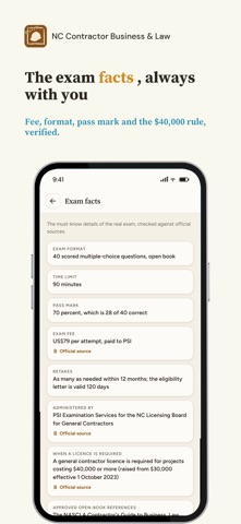 NC Contractor Business & Law iPhone screenshot