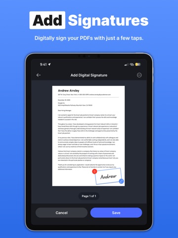 PDF Format Converter iPad screenshot