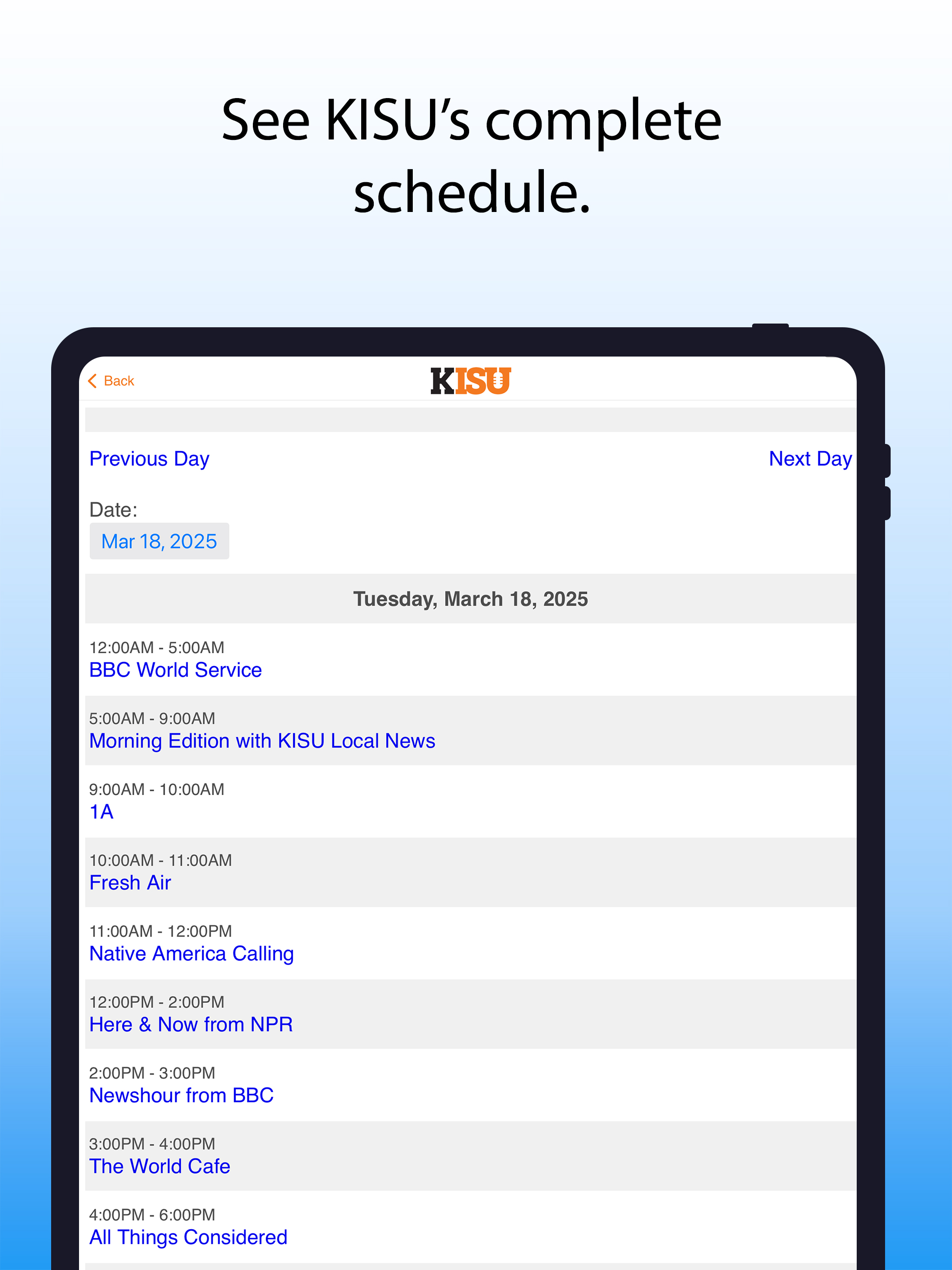 KISU Public Radio App screenshot 13