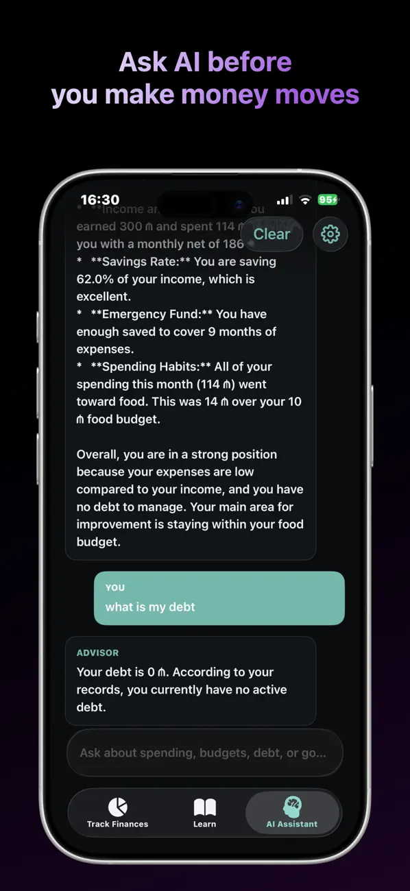 Screenshot #3 pour FinaLit: Budget, Learn & AI
