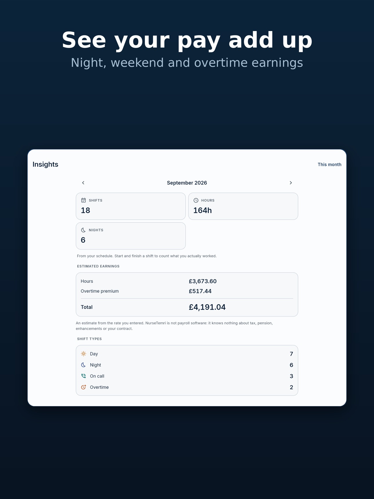 Screenshot 8 of NurseTemri: Shift Pay Tracker
