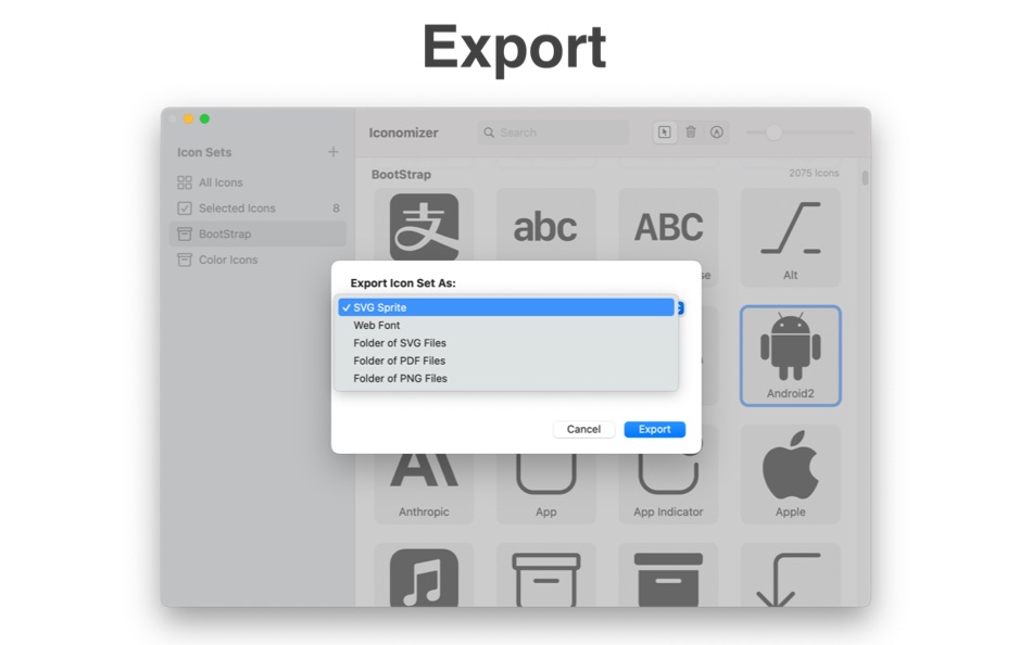 #8. Iconomizer (macOS) di: Cocoawerks