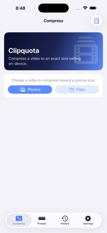 Clipquota: Exact Video Size screenshot 1