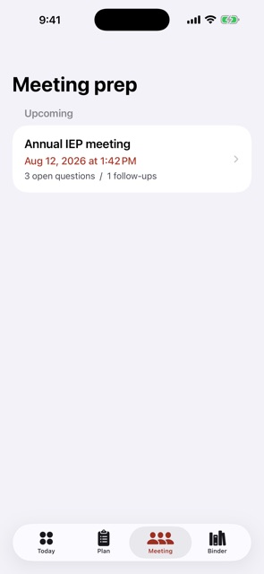 Planthread: IEP Organizer screenshot 5