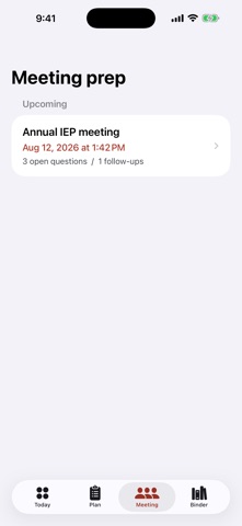 Planthread: IEP Organizer screenshot