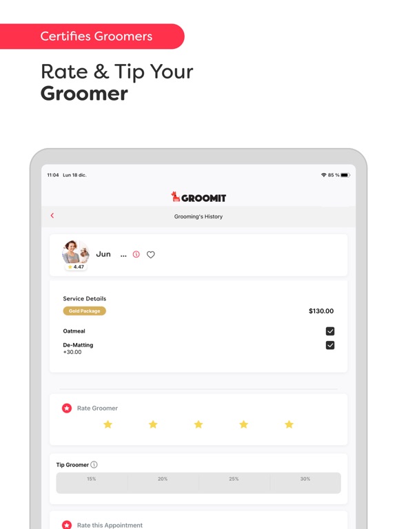 Groomit – On-Demand Grooming iPad screenshot 8 - Lifestyle app