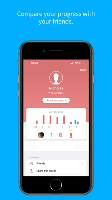 Social Steps iPhone screenshot 4 - Health & Fitness app