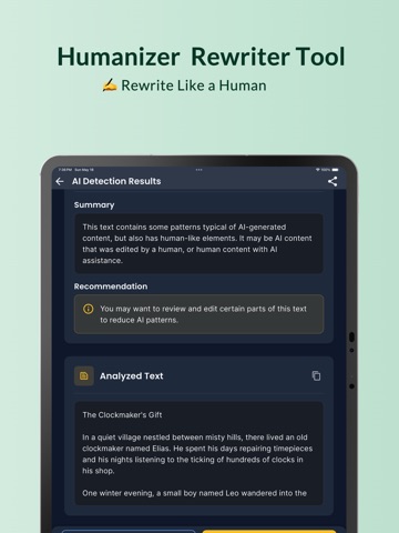 AiGuard: AI Detector & Rewrite iPad screenshot