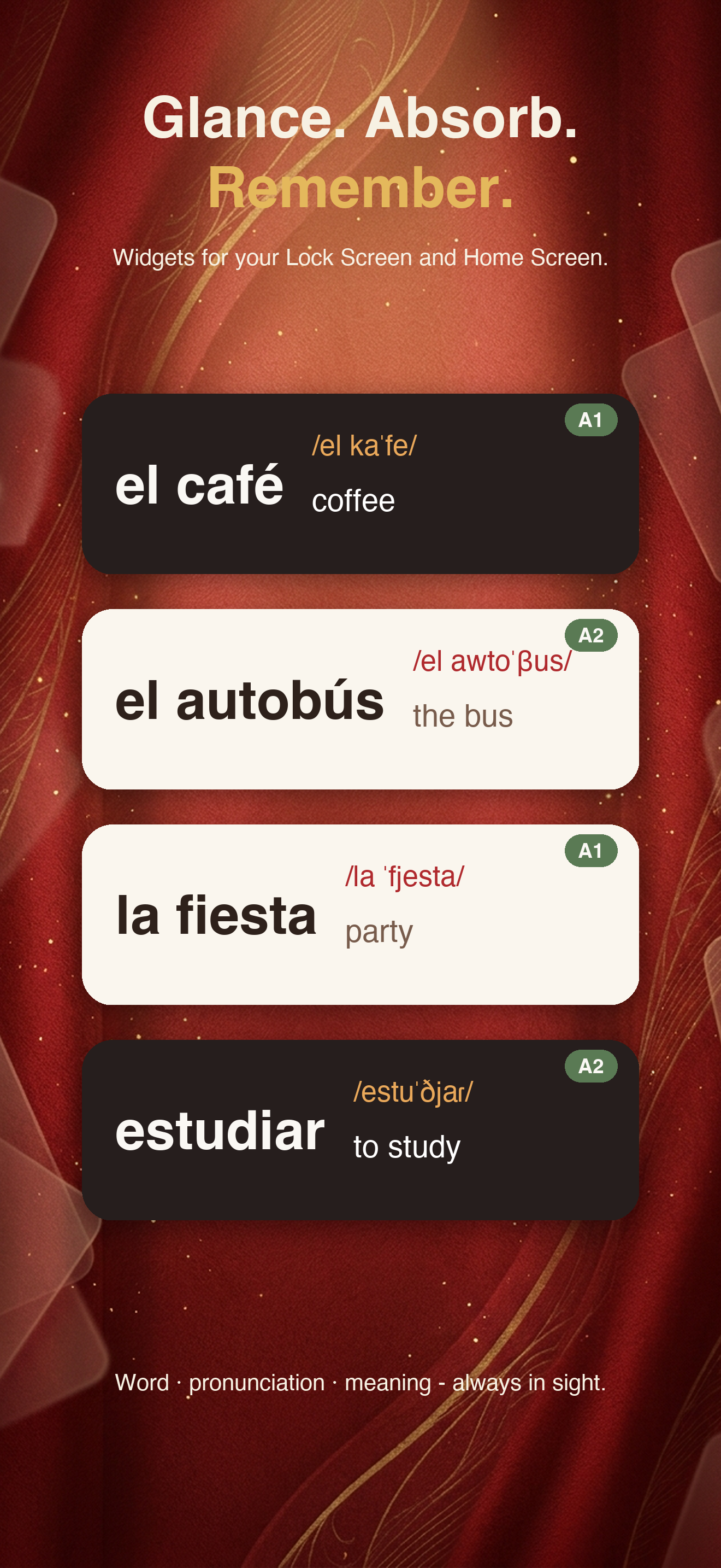 Daily Spanish: Widget Learning screenshot 4