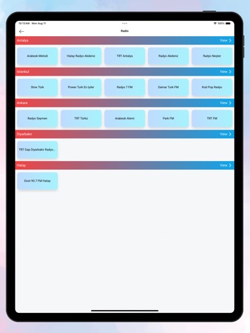 Türkiye radyo FM Radio Turkey iPad screenshot
