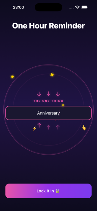 One Hour Reminder Screenshot 2 of 3