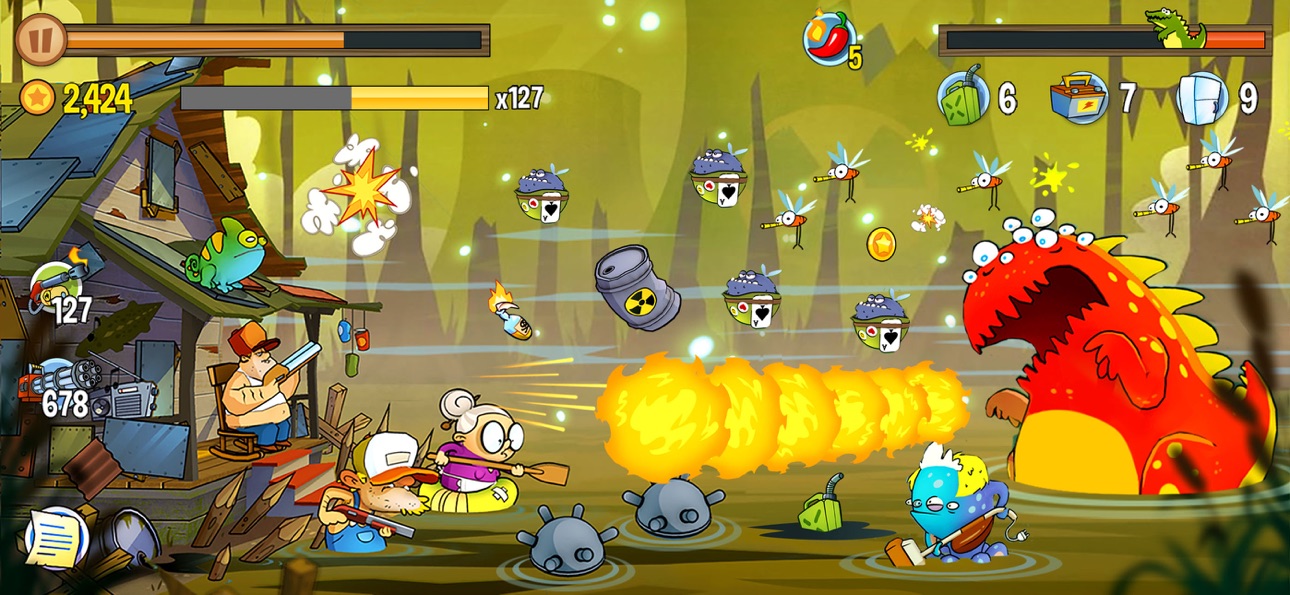 Swamp Attack iOS Mod IPA screenshot 5 - iOS game interface