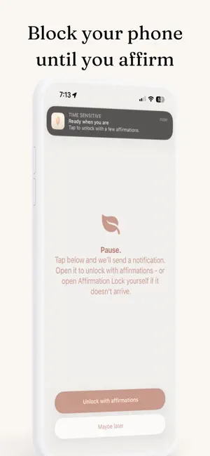 Affirmation Lock: App Block screenshot 1