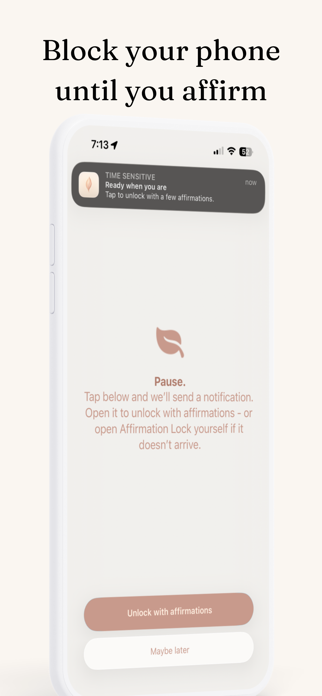 Affirmation Lock: App Block Screenshot 1 of 6