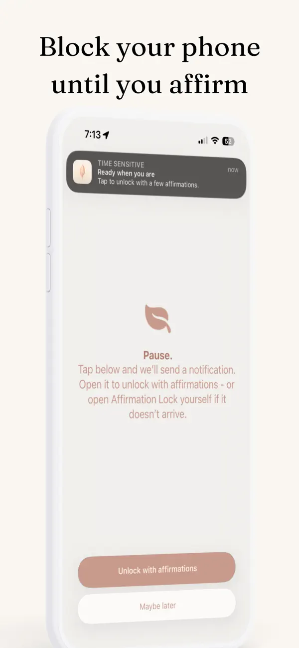 Screenshot #1 pour Affirmation Lock: App Block