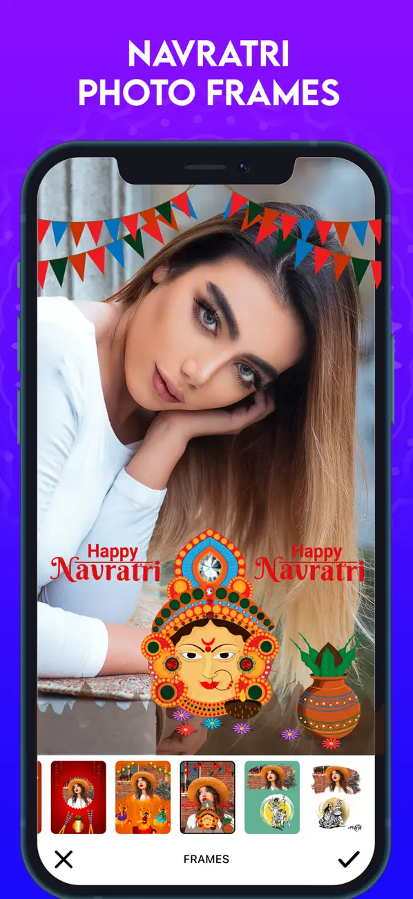 #2. Dussehra Navratri Photo Frames (iOS) By: Deepak Jalwa