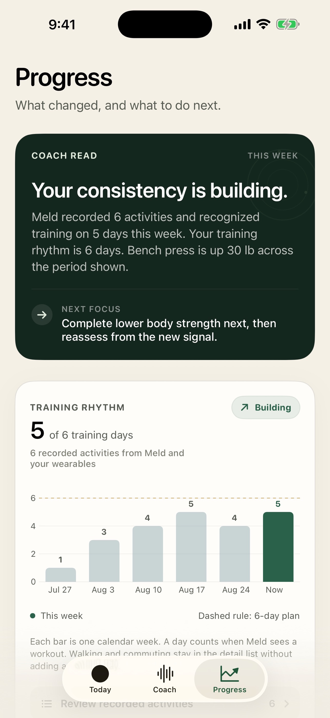 Screenshot 3 of Meld: AI Fitness Coach