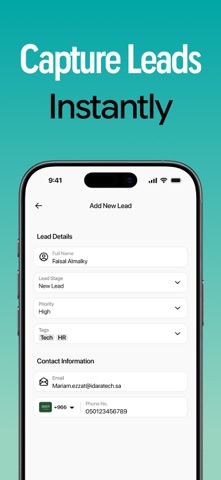 Idaratech CRM iPhone screenshot