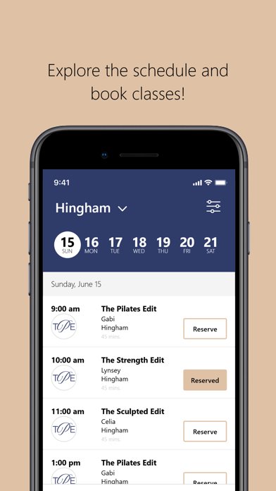 The Pilates Edit iPhone screenshot