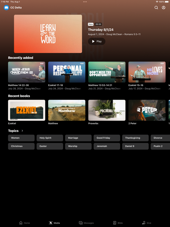 Calvary Chapel of Delta iPad screenshot 2 - Education app