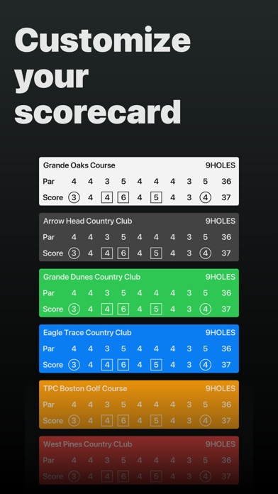 9HOLES - Golf Scorecard Editor Screenshot
