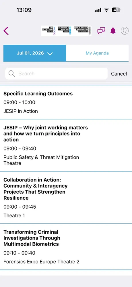 Blue Light and Forensics Expo‑App screenshot 3