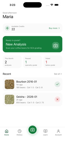 BeanGrader iPhone screenshot