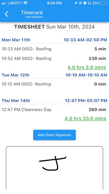 Timecard GPS screenshot-3