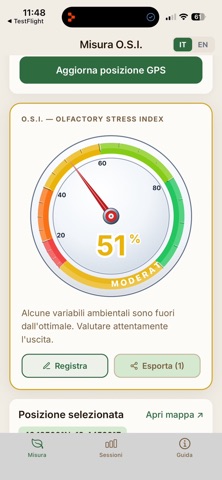 OSI Olfactory Stress Index screenshot