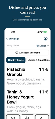 Big Print Menu screenshot 2